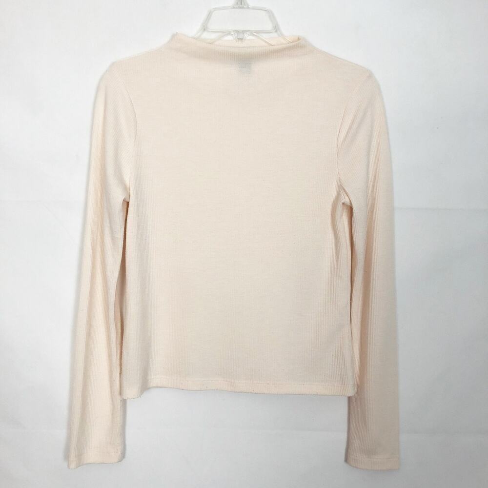 Forever 21 Waffle Knit Cream Crop Top M